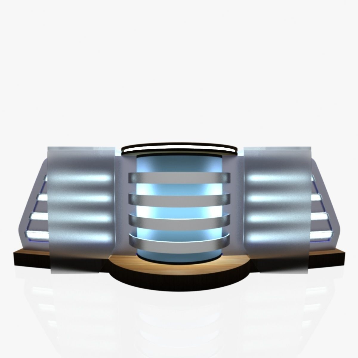 Virtual TV Studio News Desk Collection 12 Pieces 3D model_99