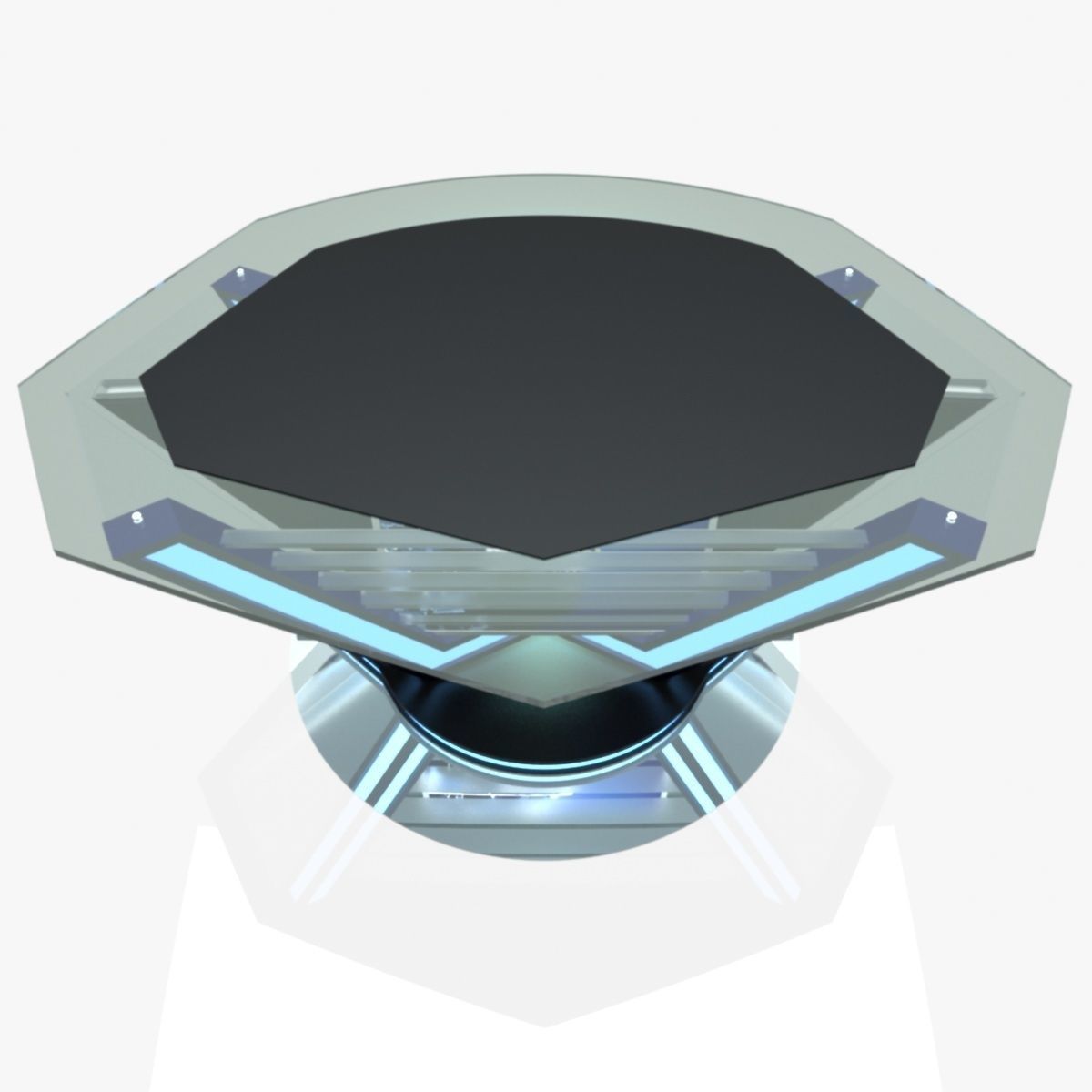 Virtual TV Studio News Desk Collection 12 Pieces 3D model_107