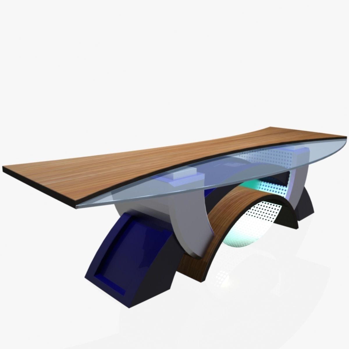 Virtual TV Studio News Desk Collection 12 Pieces 3D model_51