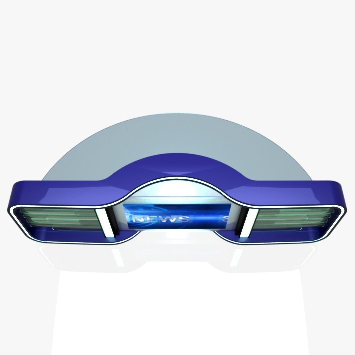 Virtual TV Studio News Desk Collection 12 Pieces 3D model_78