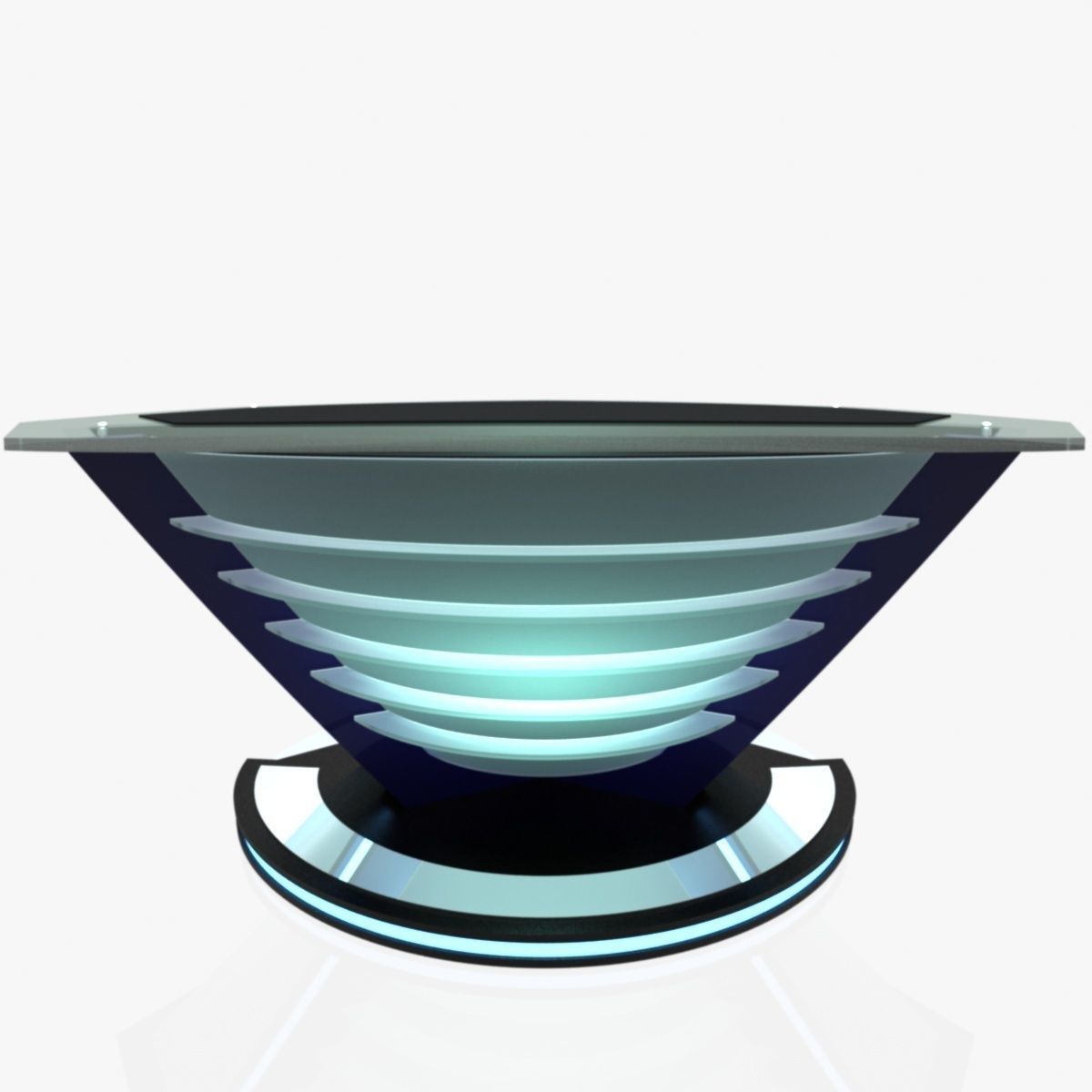 Virtual TV Studio News Desk Collection 12 Pieces 3D model_108