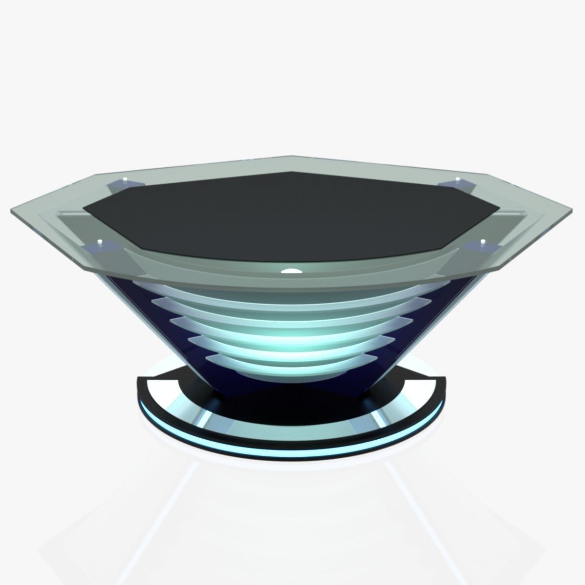 Virtual TV Studio News Desk Collection 12 Pieces 3D model_36