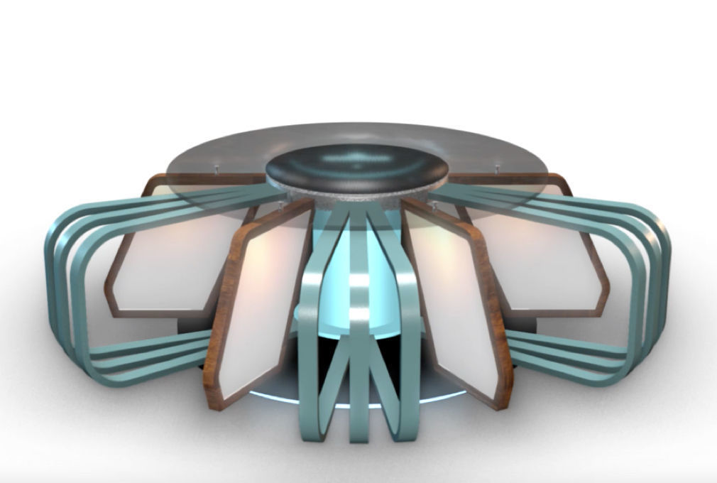 Virtual TV Studio News Desk Collection 12 Pieces 3D model_20