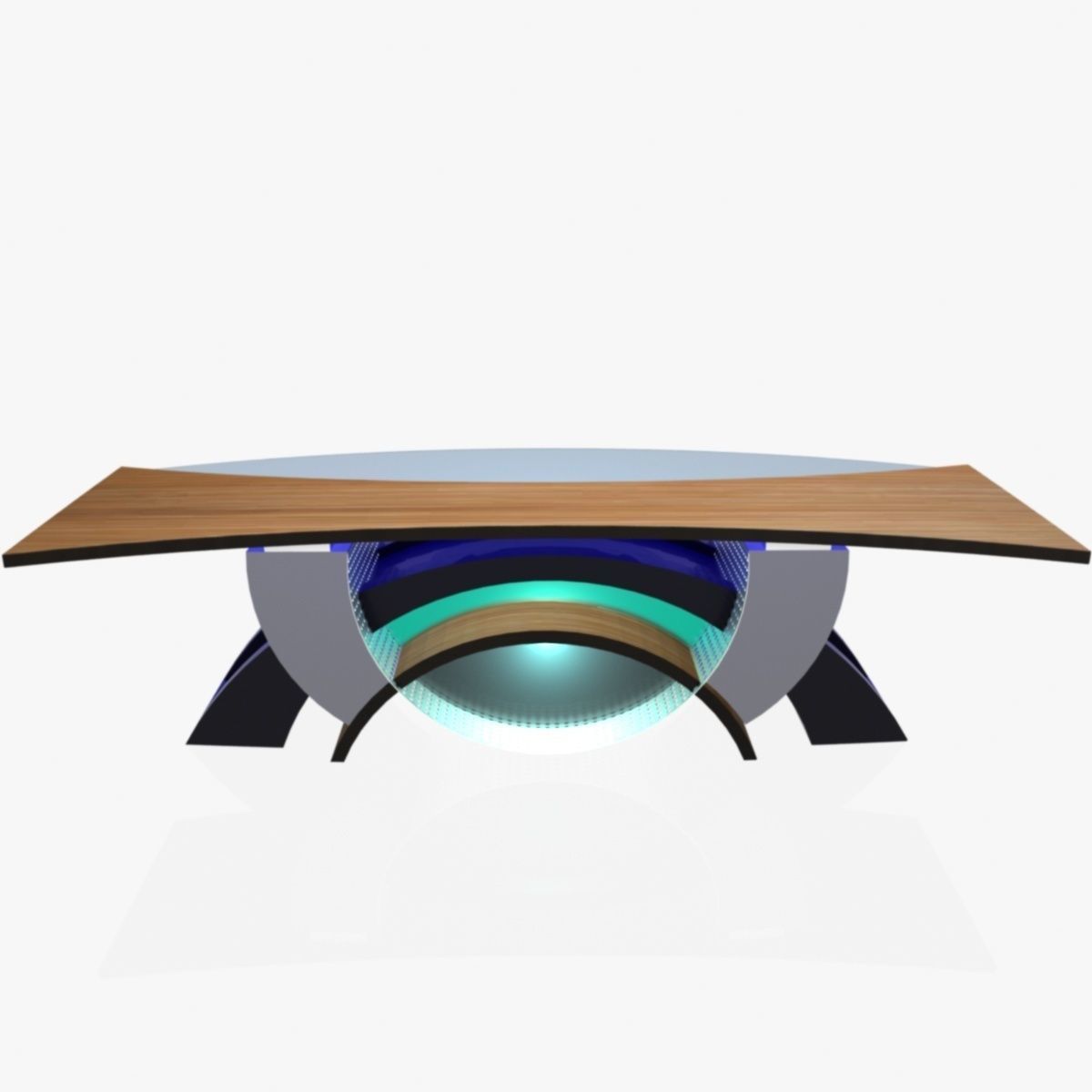 Virtual TV Studio News Desk Collection 12 Pieces 3D model_54