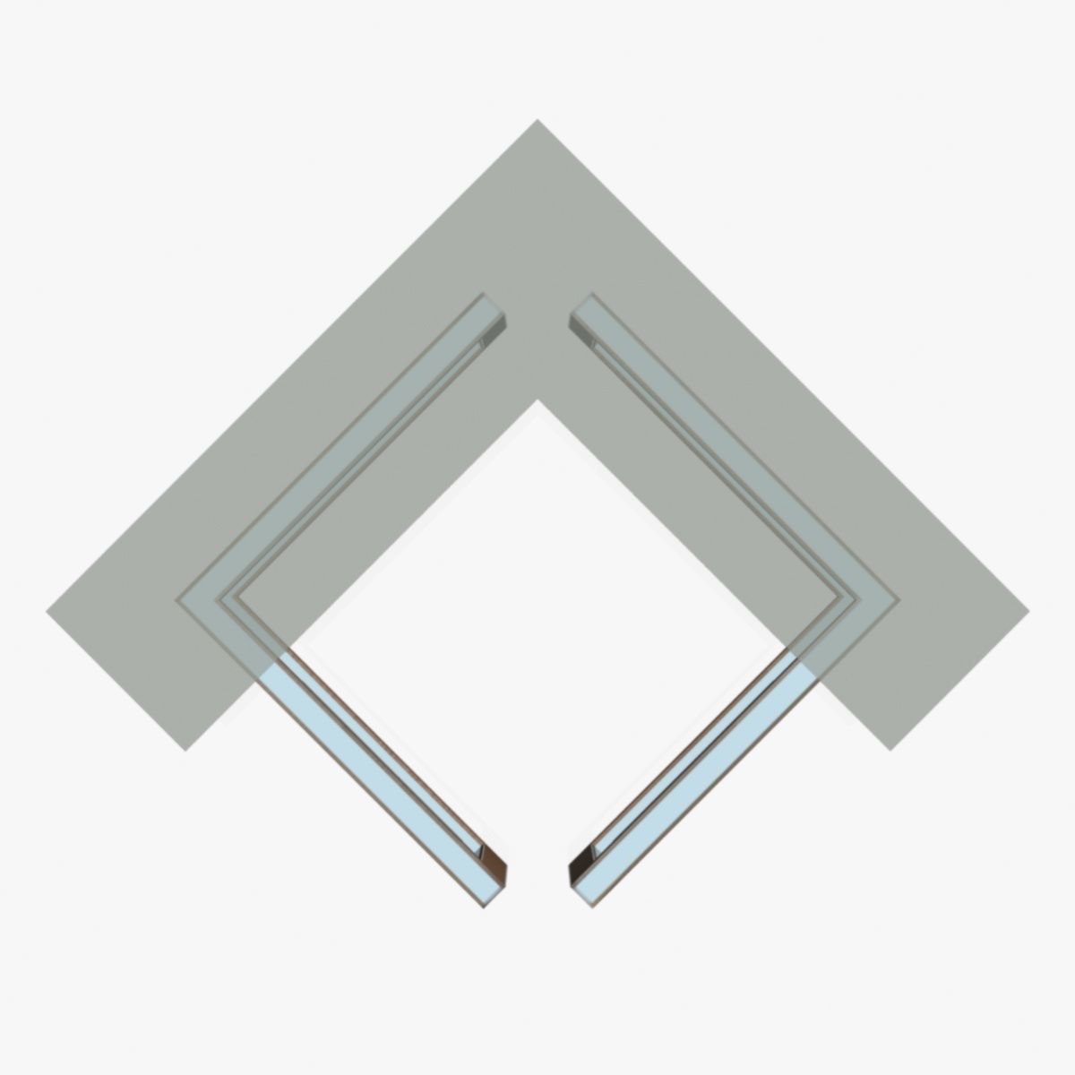 Virtual TV Studio News Desk Collection 12 Pieces 3D model_62