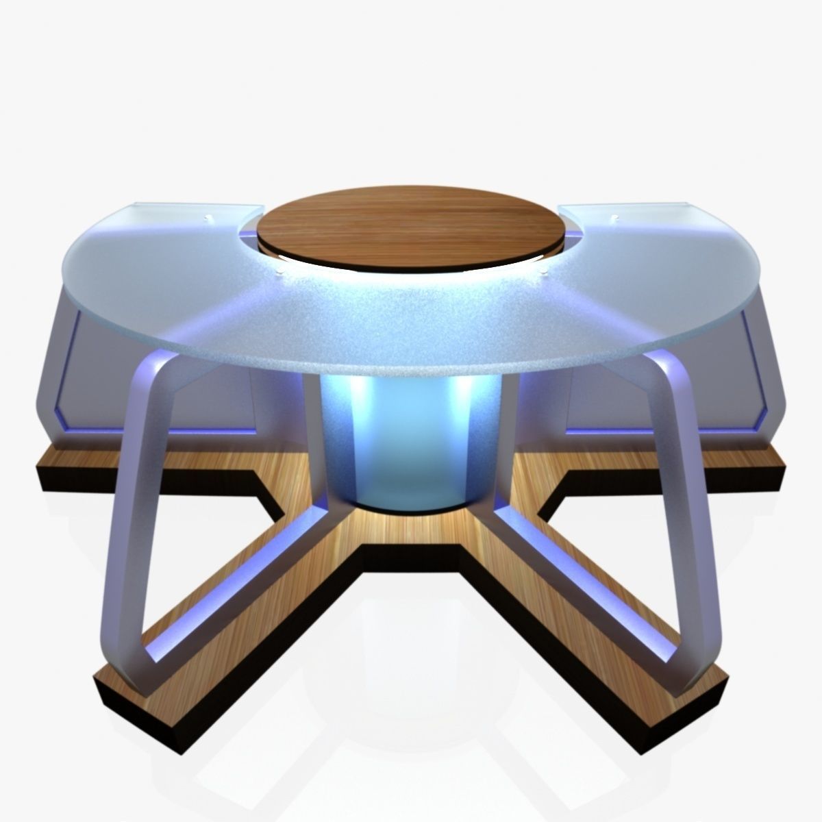 Virtual TV Studio News Desk Collection 12 Pieces 3D model_98