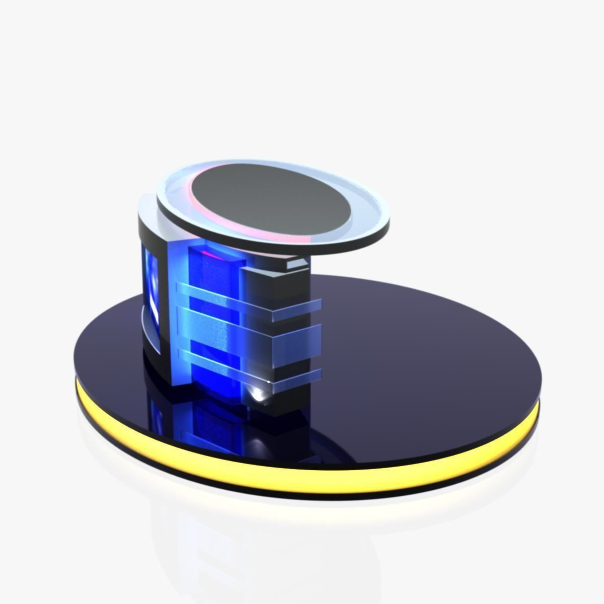 Virtual TV Studio News Desk Collection 12 Pieces 3D model_140