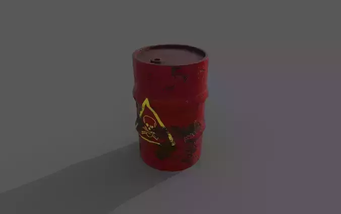 Explosive Barrel Free low-poly 3D model