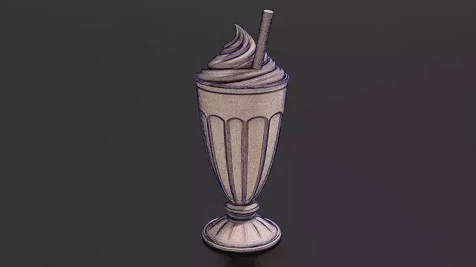 Food Smoothies - Milkshakes Oatmeal Smoothie 3D print model 7