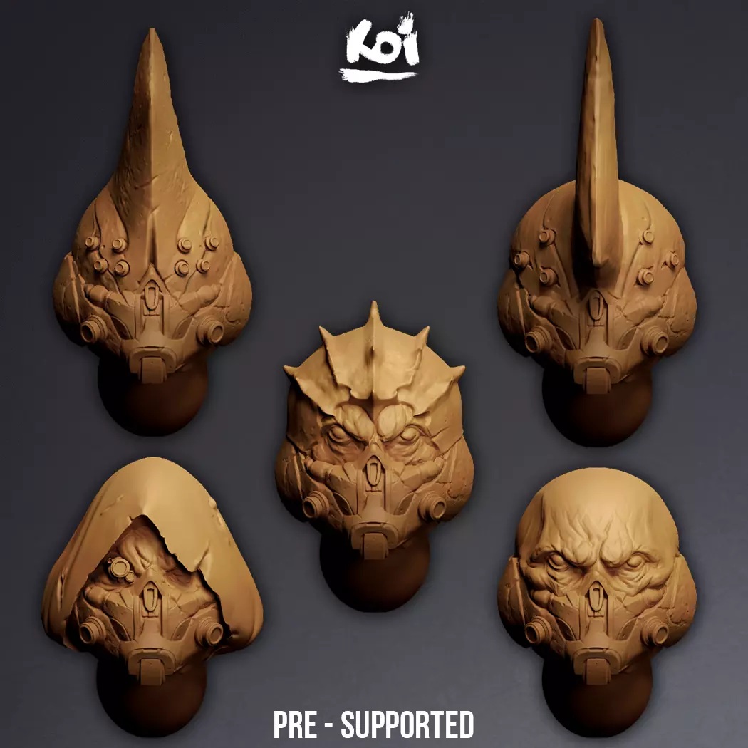 Pestillators - Miniature Heads 3D print model