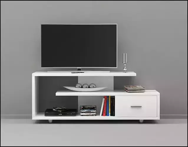 Monarch Specialties 2573 White Tv Stand