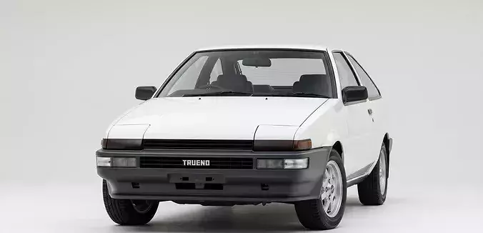 Classic Toyota Corolla Sprinter Trueno AE86 Liftback Low-poly 3D model