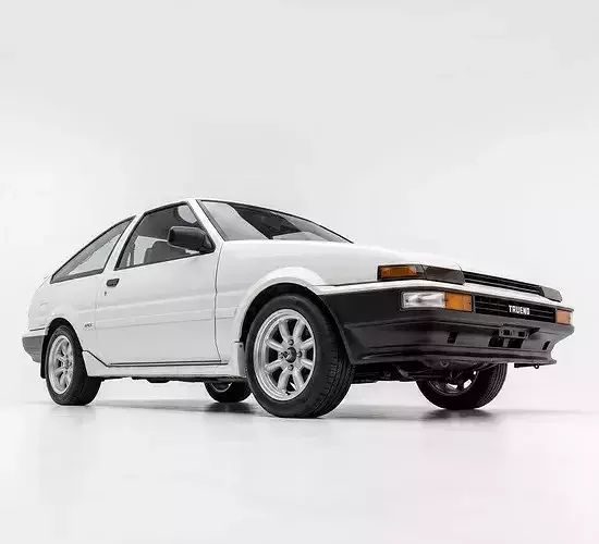 Classic Toyota Corolla Sprinter Trueno AE86 Liftback Low-poly 3D model 3