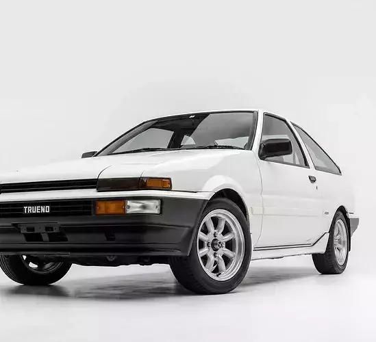 Classic Toyota Corolla Sprinter Trueno AE86 Liftback Low-poly 3D model 6