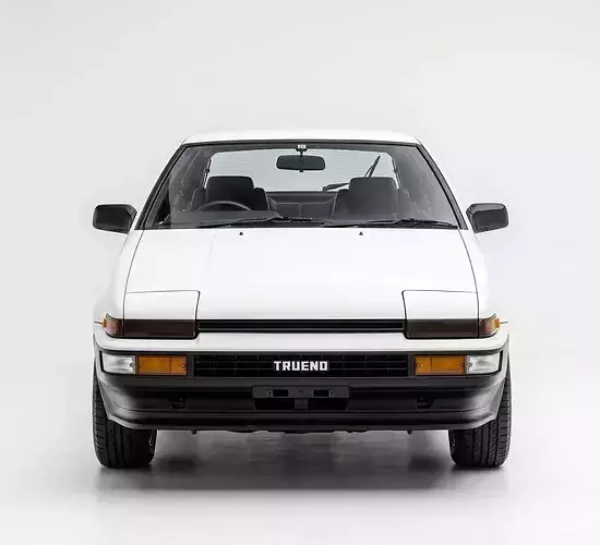 Classic Toyota Corolla Sprinter Trueno AE86 Liftback Low-poly 3D model 2