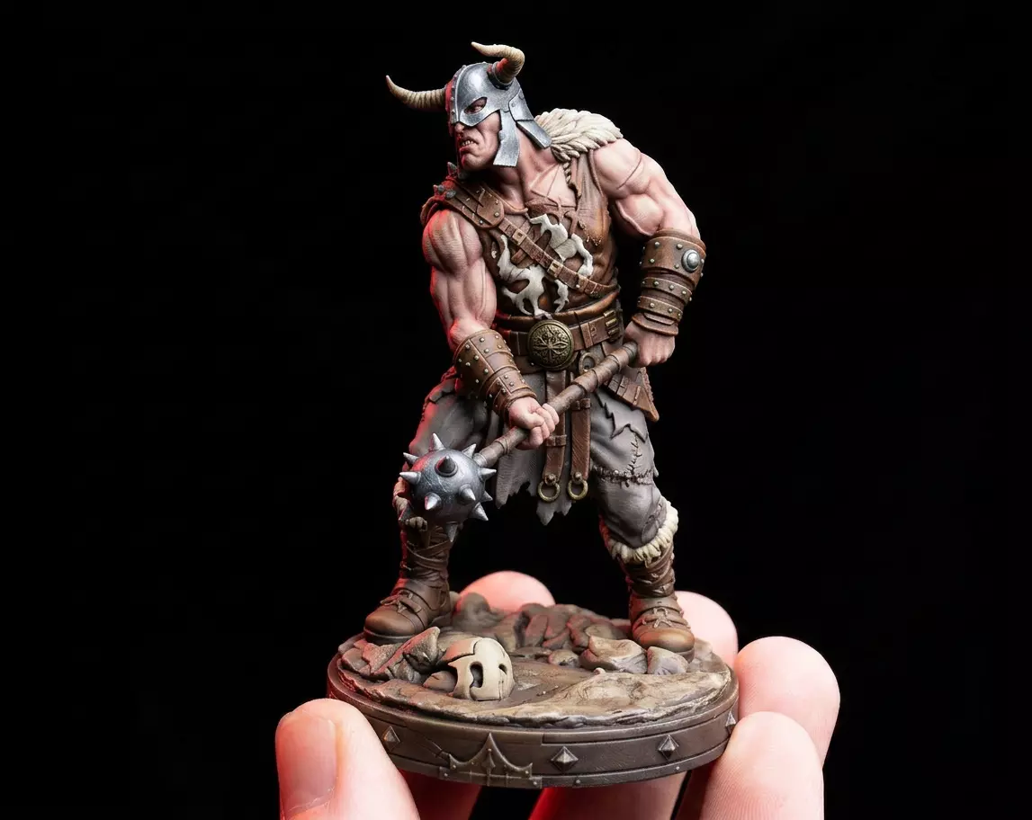 Iron Tusk - Barbarian Ravager Miniature 3D print model