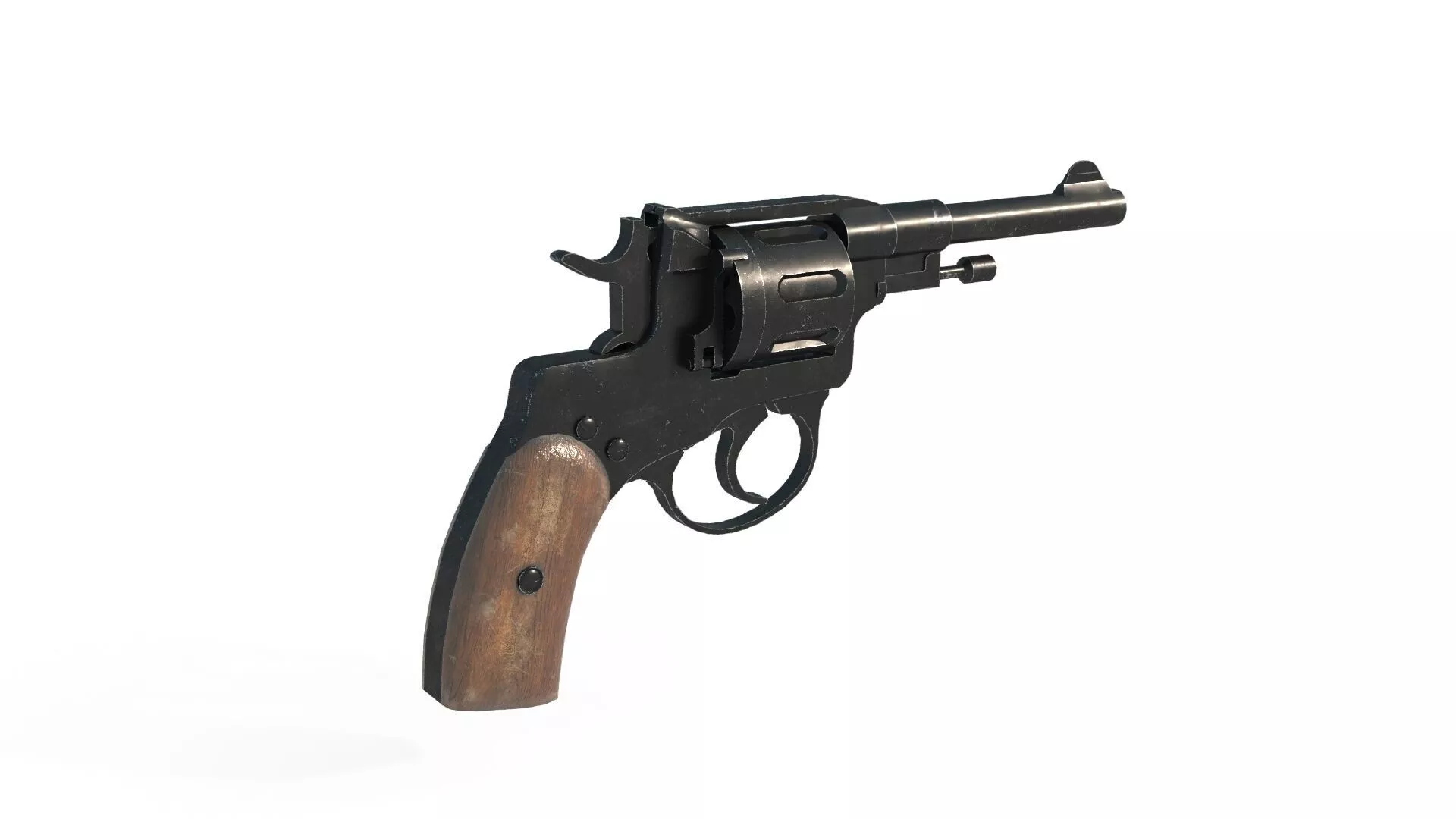 Modern revolver pistol 3D model