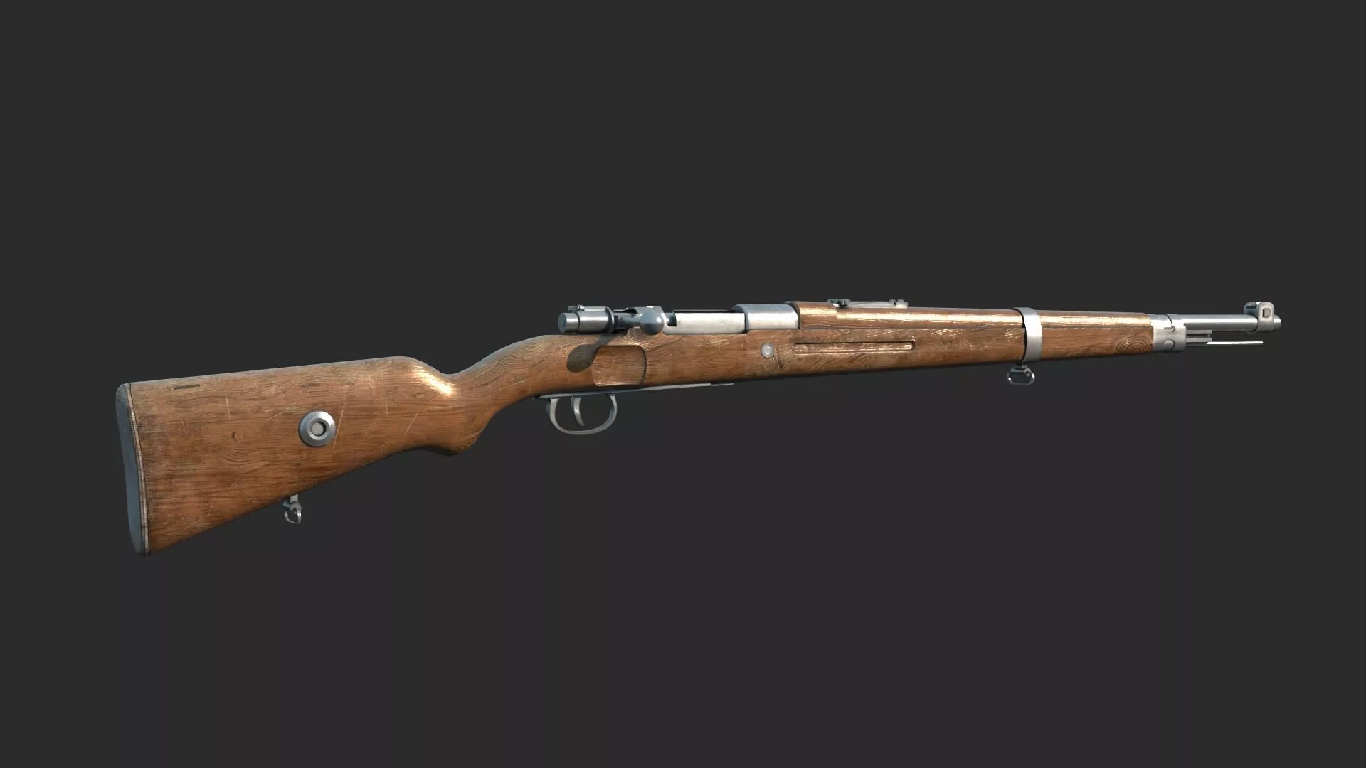 Modern weapons old-style rifles 3D model
