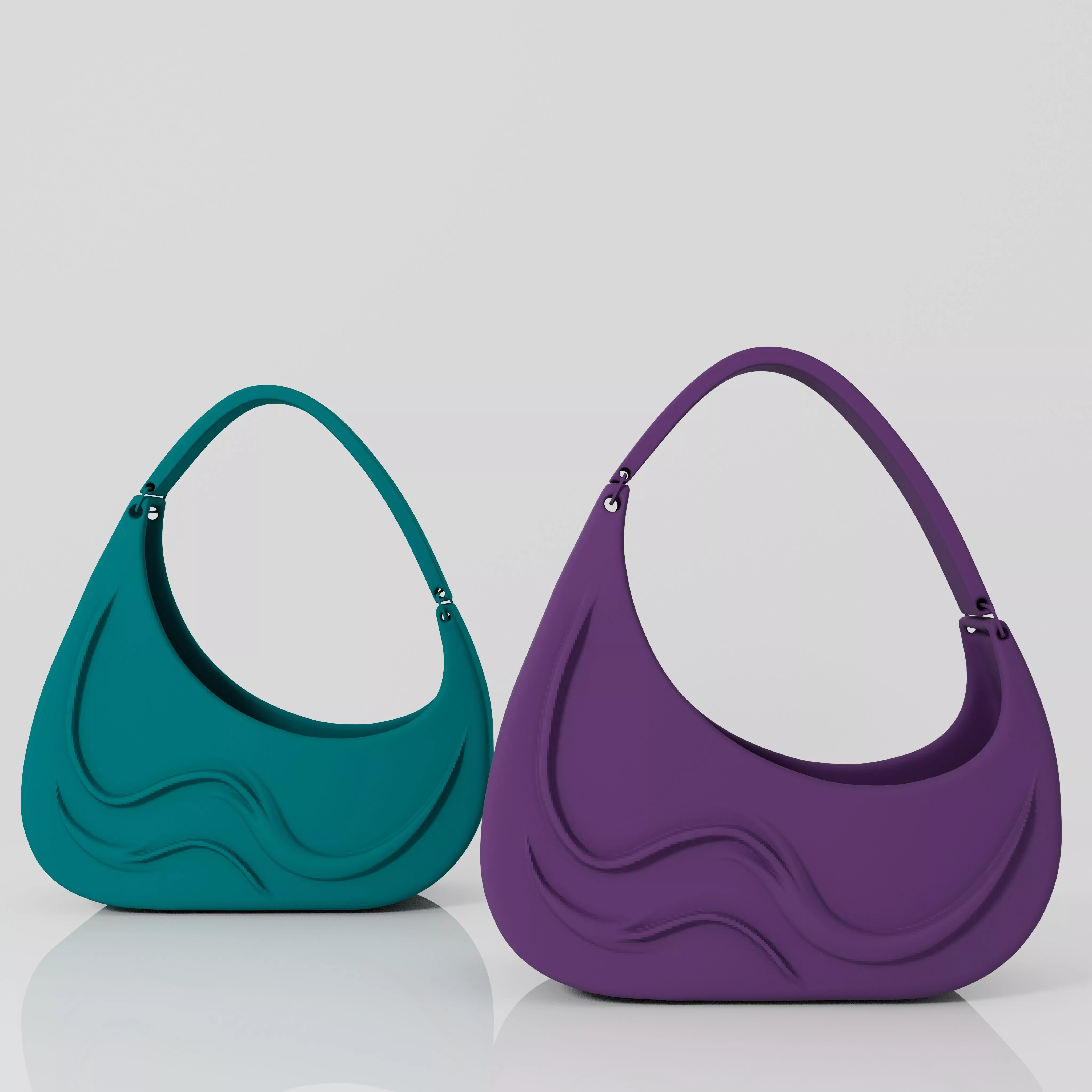 Modern Wave 3D Printable Handbag - Trendy Aesthetic Purse STL 3D print model