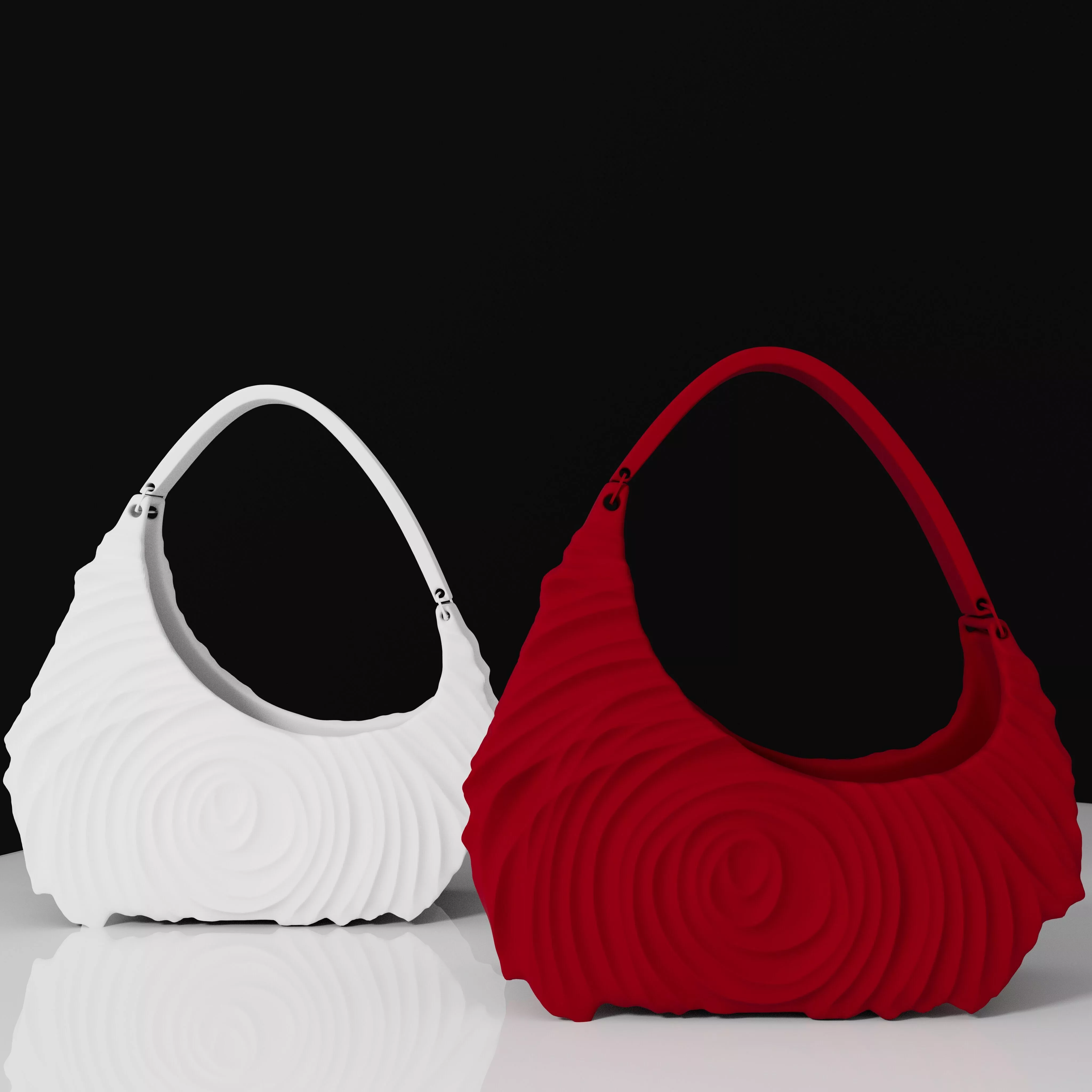Rose Wave Handbag STL - Elegant 3D Printed Bag 3D print model