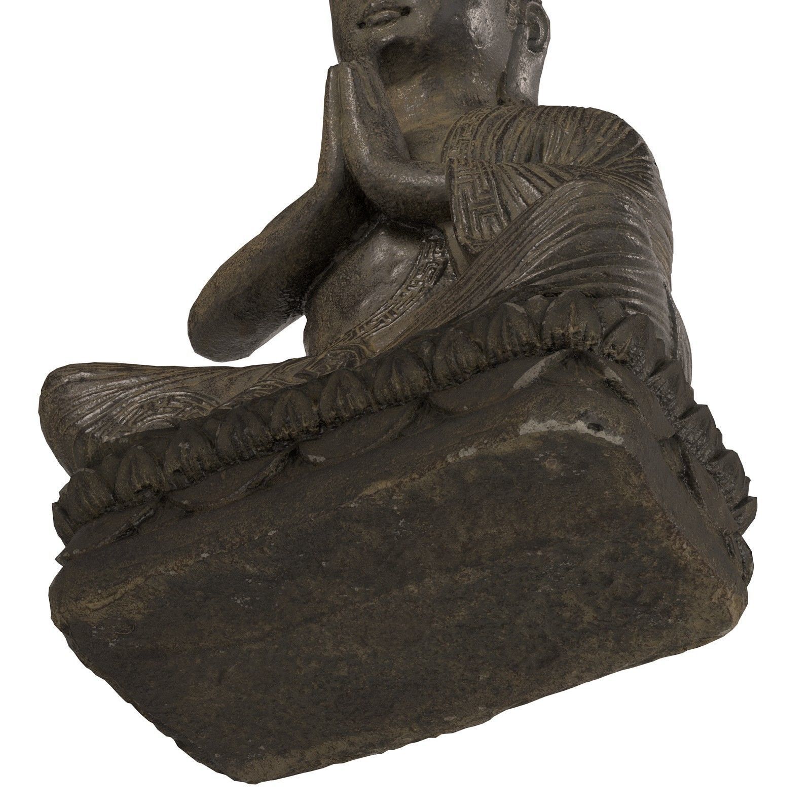 Buddha statue Low-poly 3D model_11