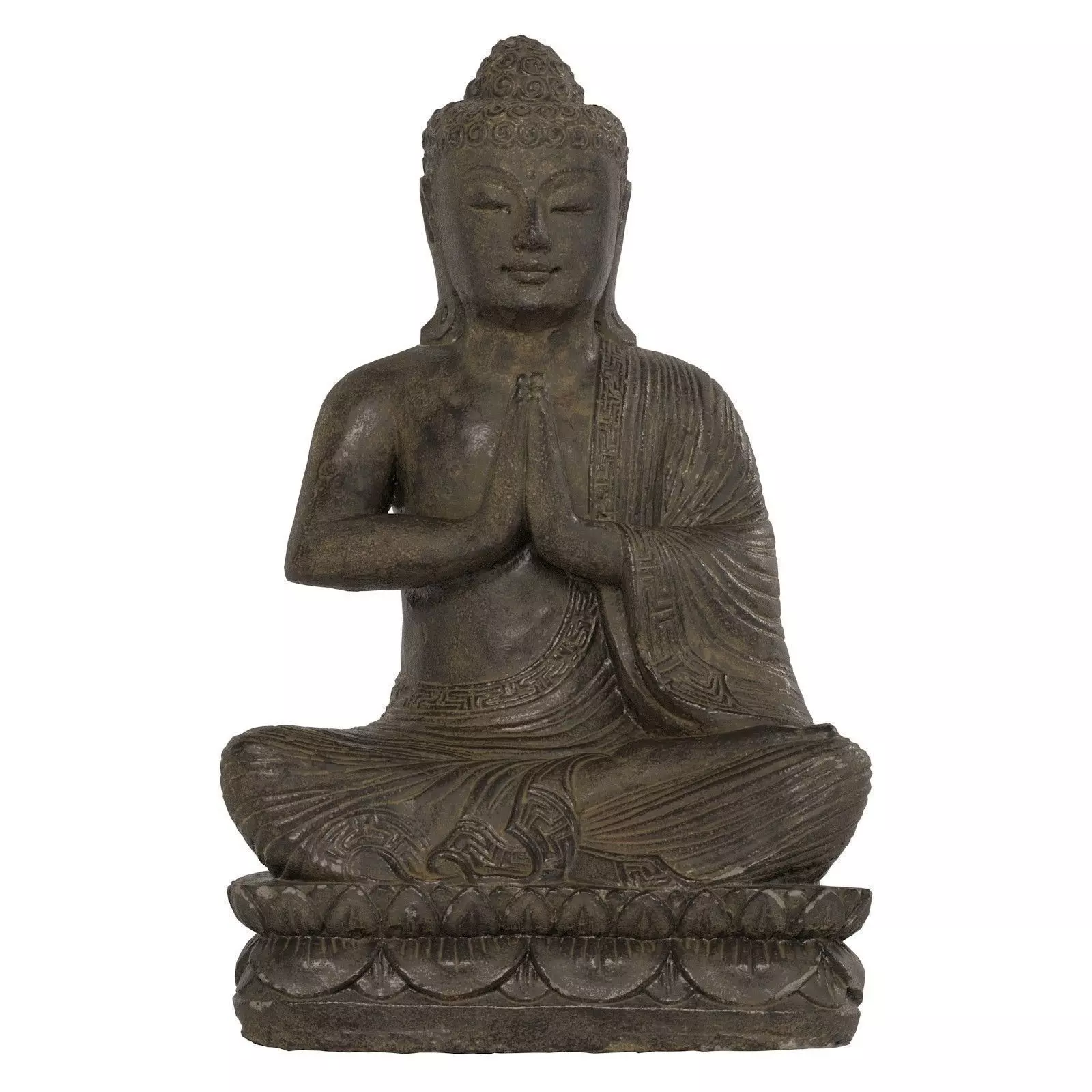 Buddha statue Low-poly 3D model_0