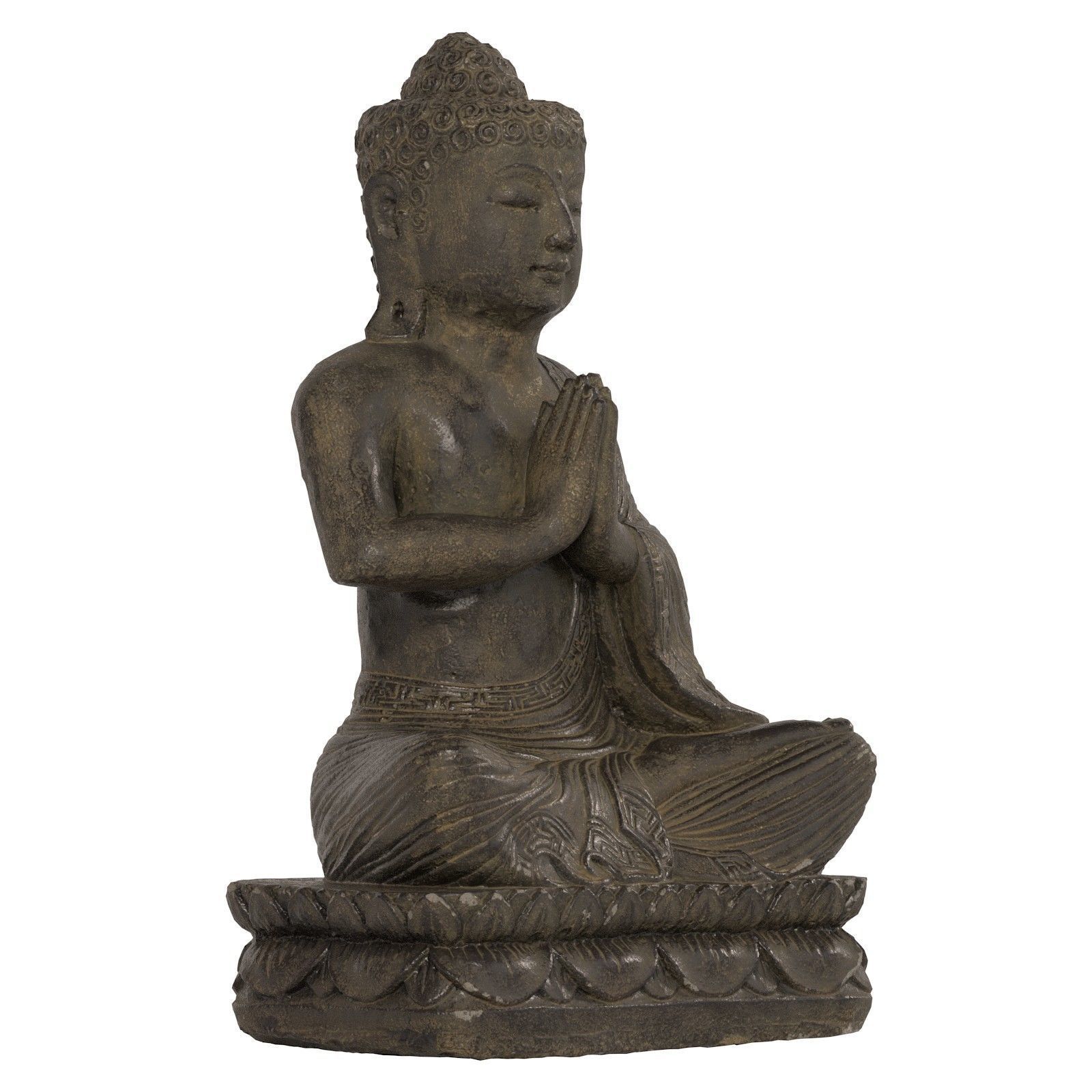 Buddha statue Low-poly 3D model_1