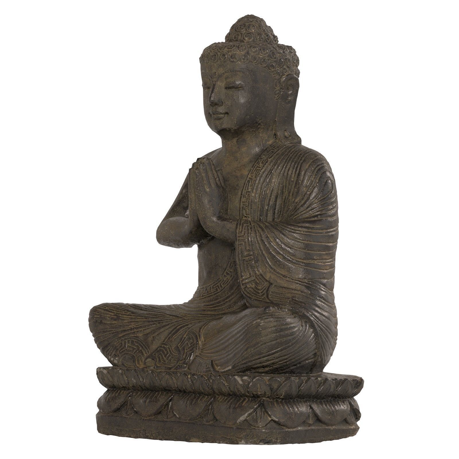 Buddha statue Low-poly 3D model_7