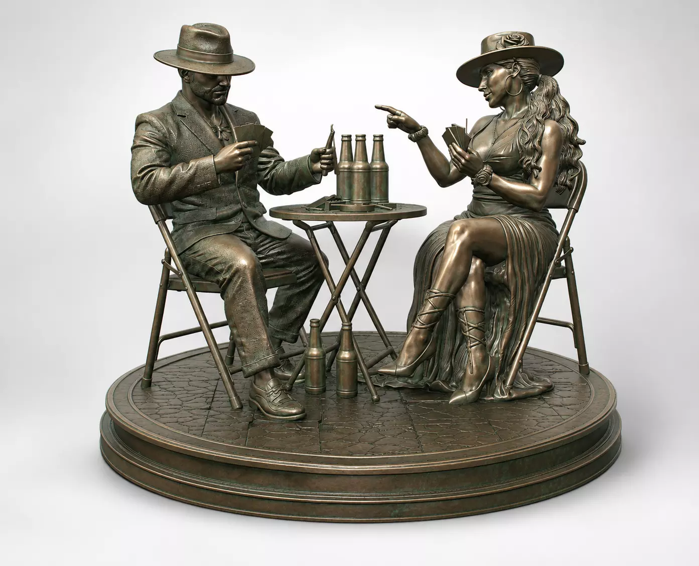 Ze Pilintra e Maria Navalha no Carteado Ultra Detailed 3D print model