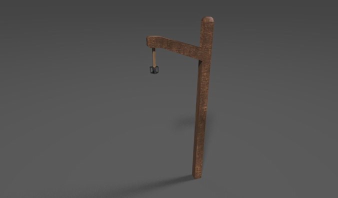 Medieval Lamp-Post Free low-poly 3D model