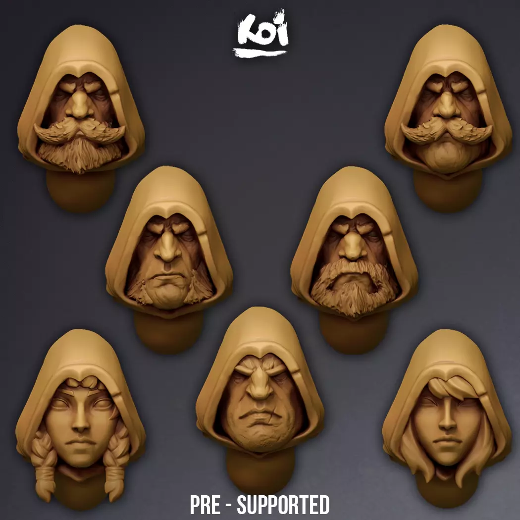 Benedicted - Miniature Heads 3D print model