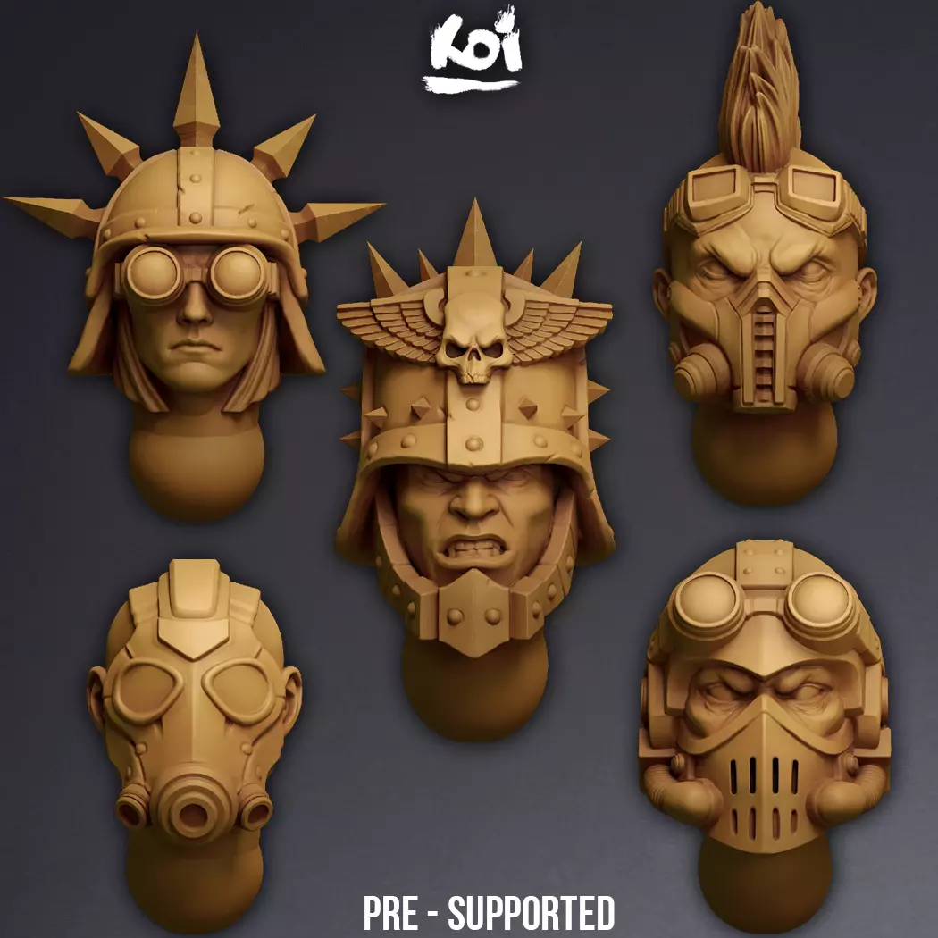 Wastelanders - Miniature Heads 3D print model