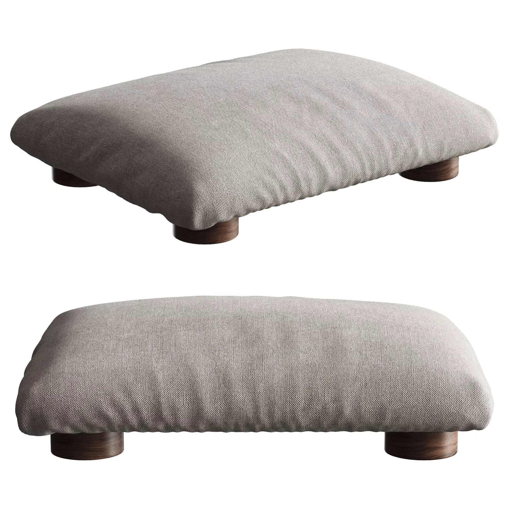 Fabric Square Seat Cushion 04 3D model