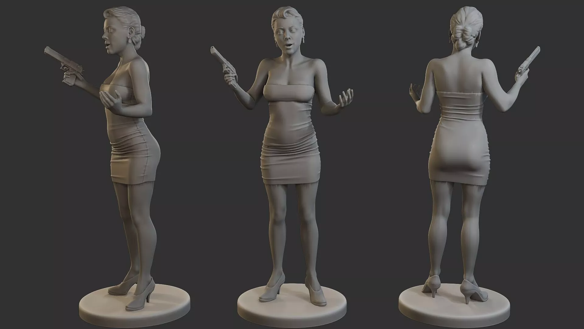 Female Spy Agent FSA1 008 3D print model