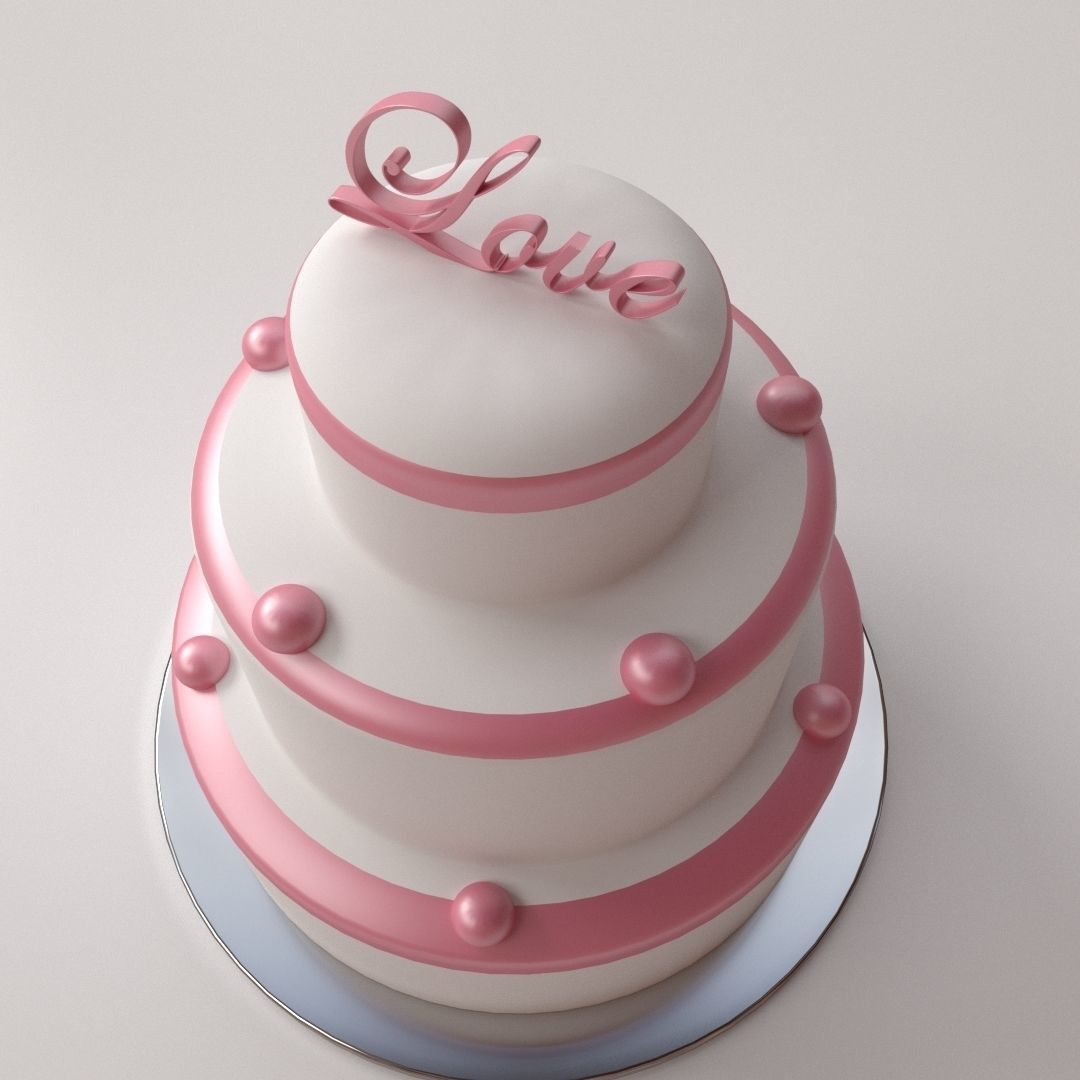 Wedding Cake 3D model_1