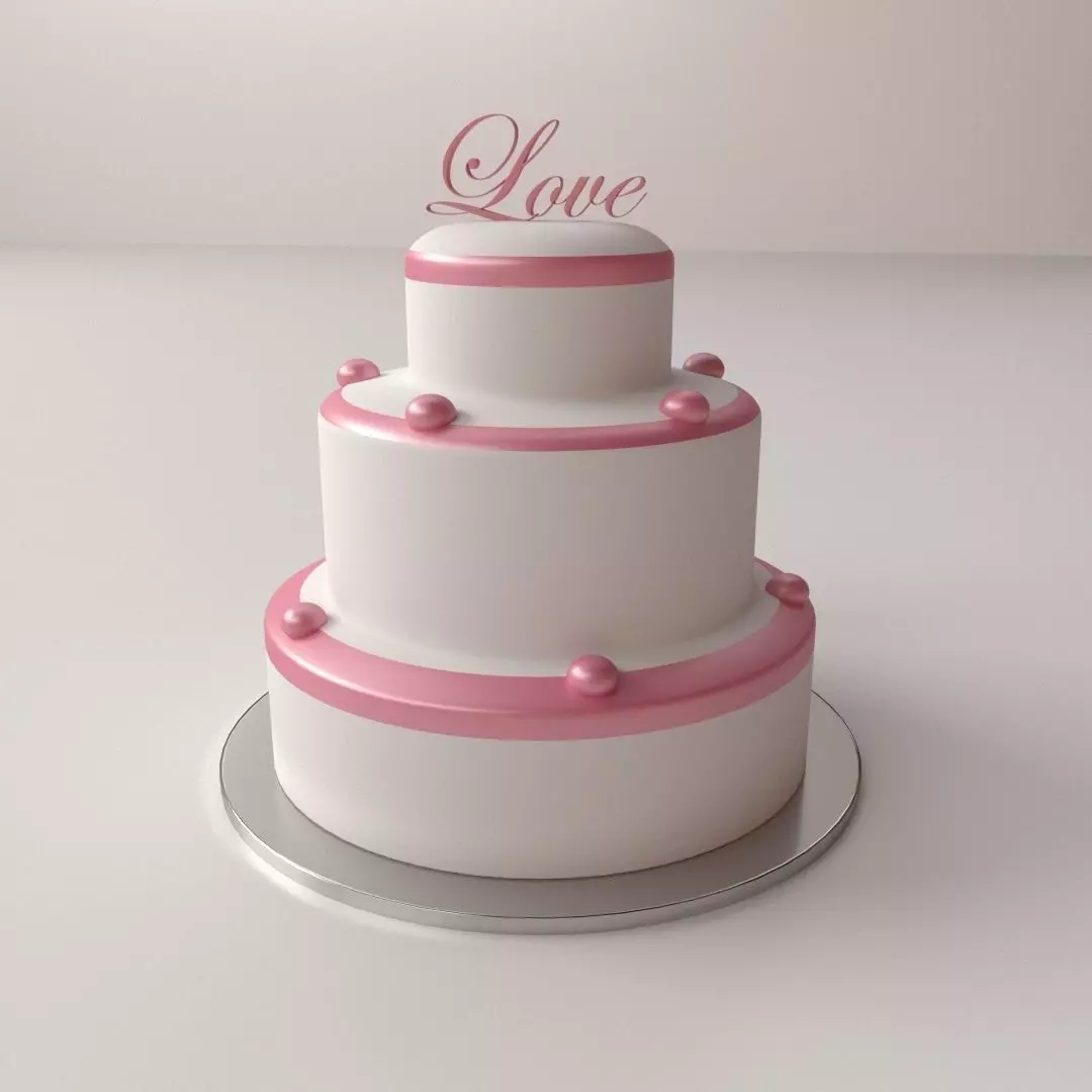 Wedding Cake 3D model_0