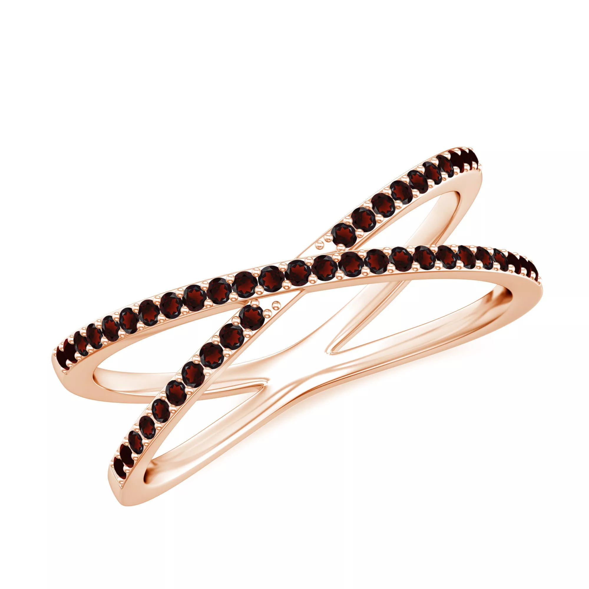 Prong-Set Criss Cross Ring 3D print model