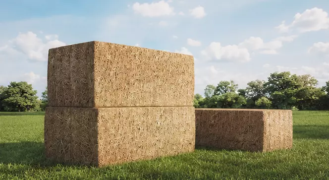 Rectangular Hay Bale Stack 3D model
