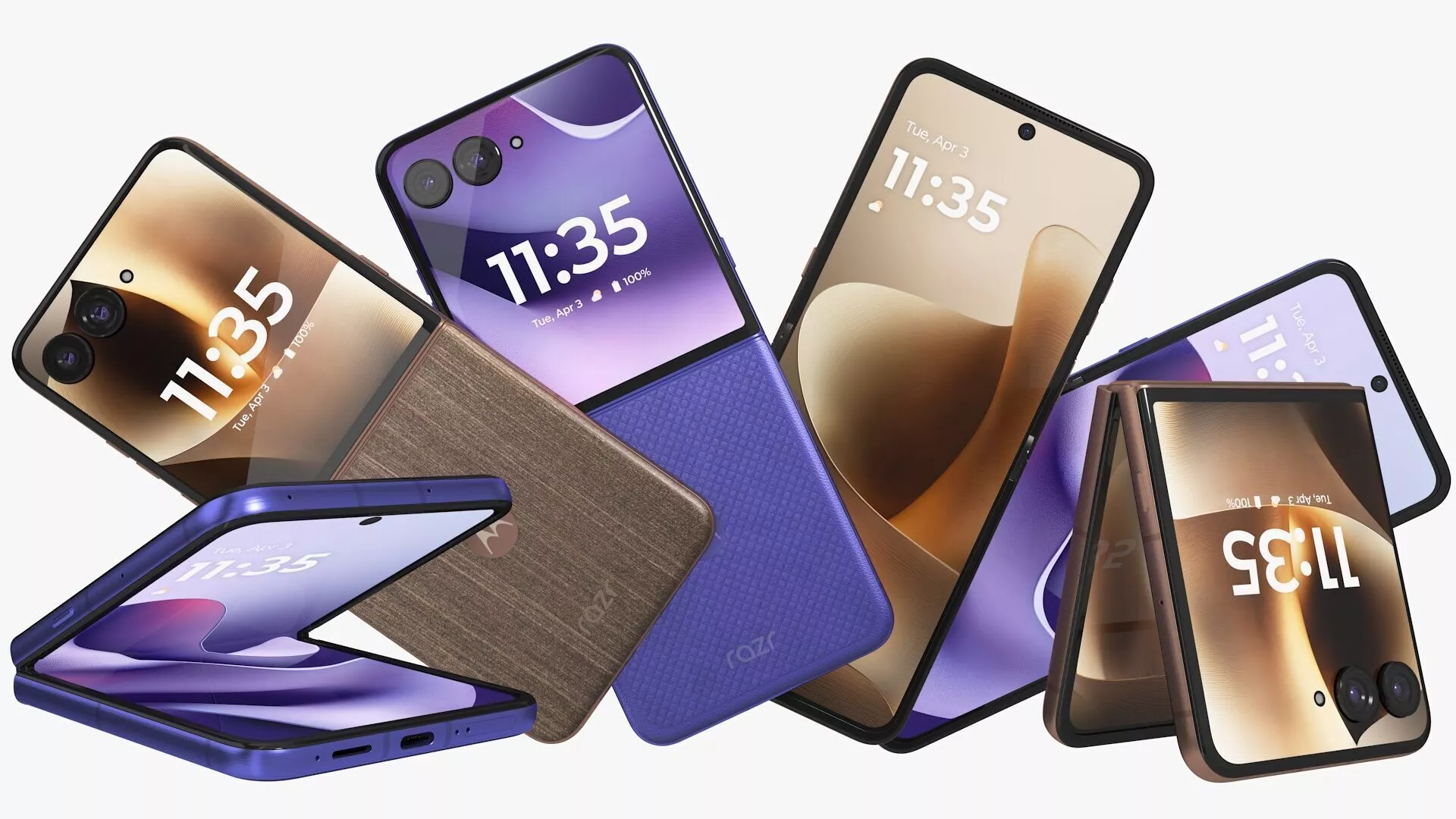 Motorola Razr 70 Ultra Both Colors Animated 3D model