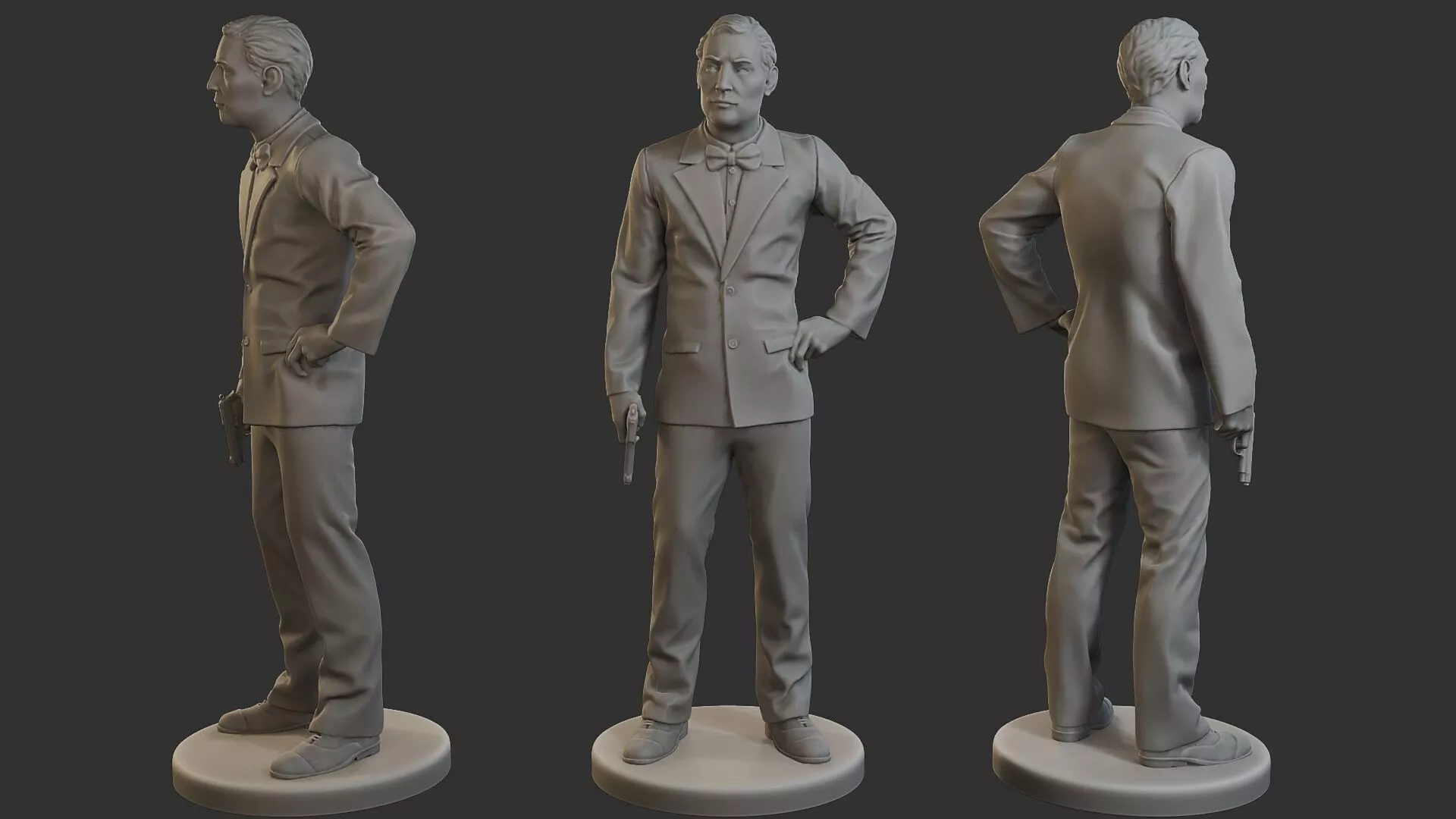 Male Spy Agent MSA1 001 3D print model
