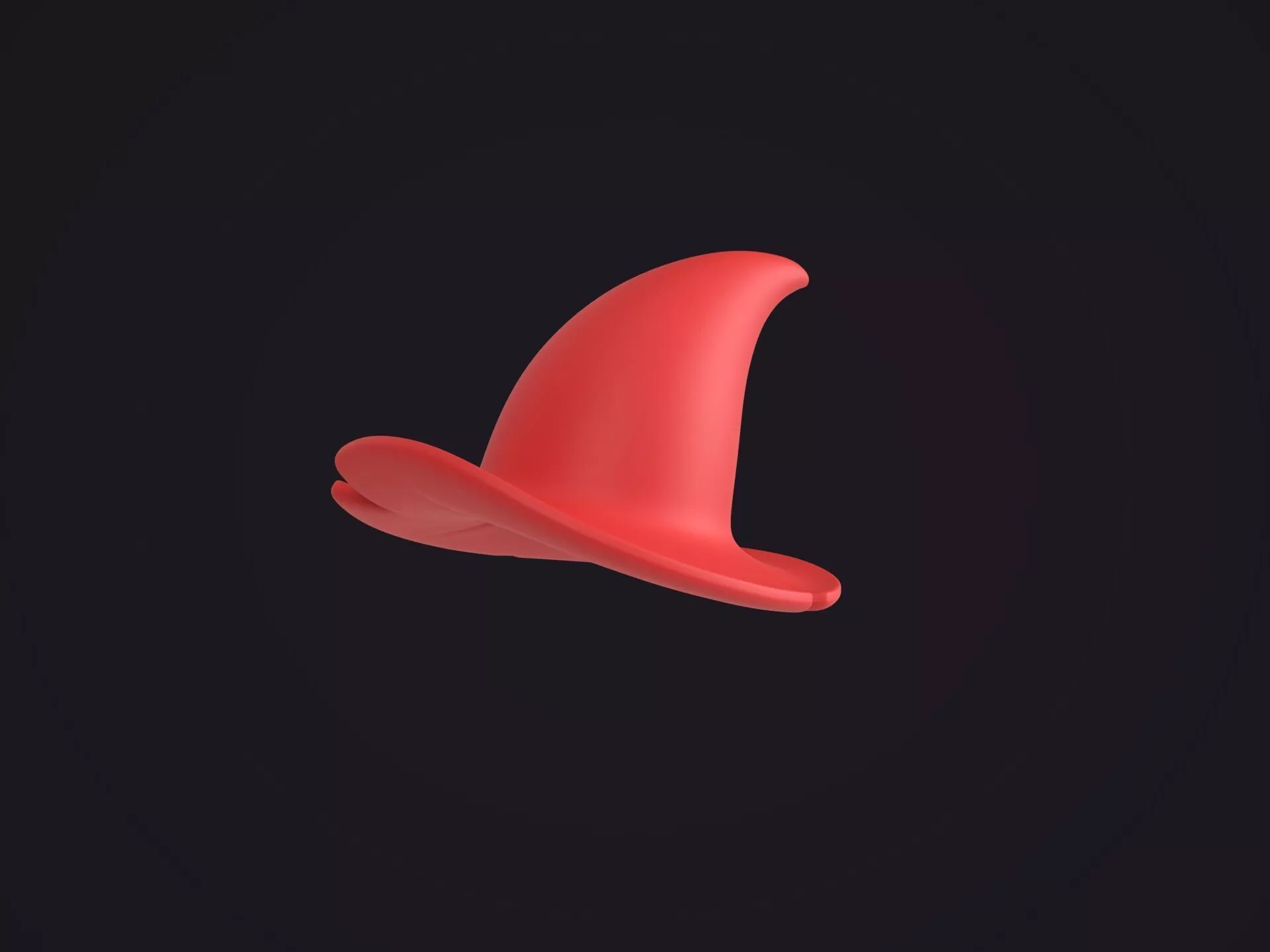 Red witch hat 3D model