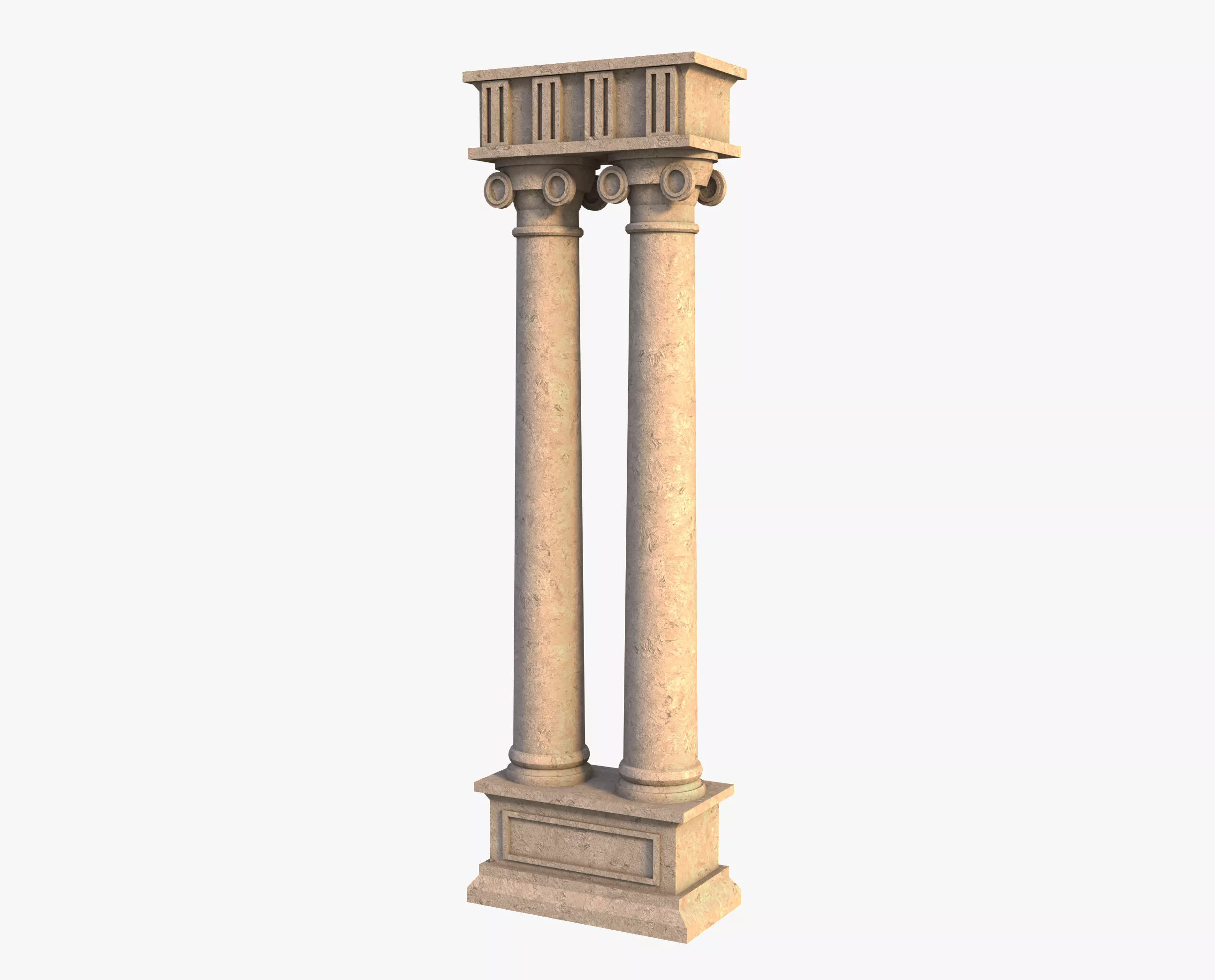 Twin Columns Free 3D model