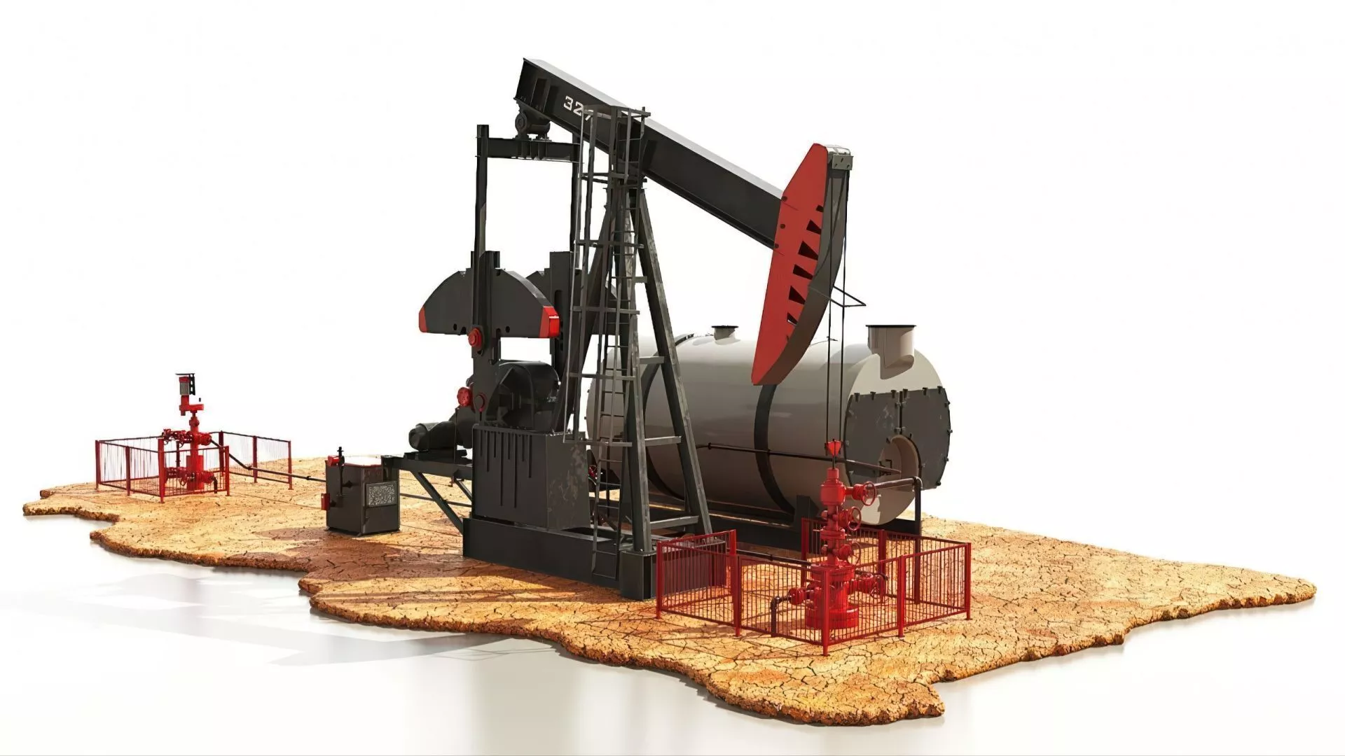 Oil Pumpjack 3D model