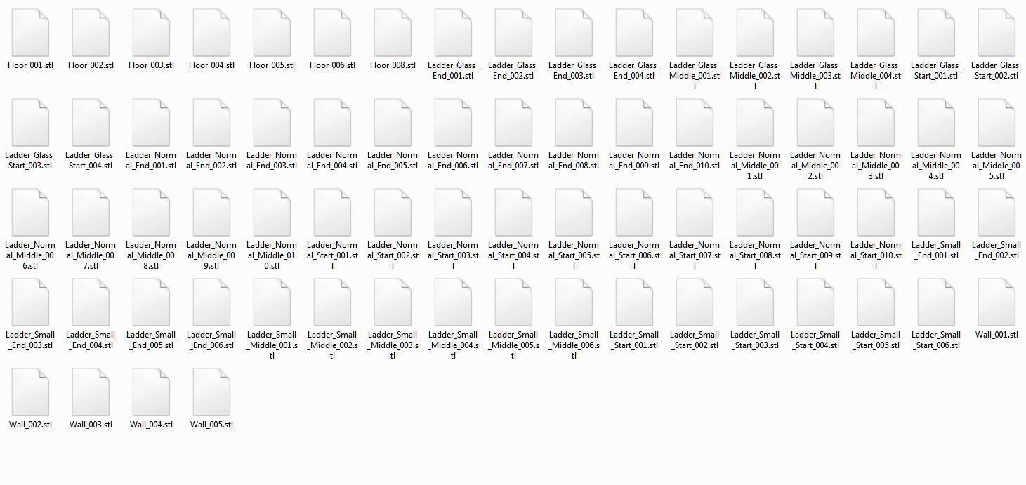 Sci-Fi Ladder Collection Rusty Version Low-poly 3D model_114