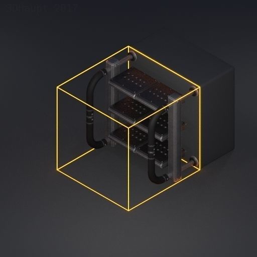 Sci-Fi Ladder Collection Rusty Version Low-poly 3D model_101