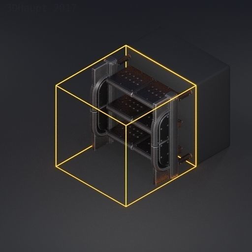 Sci-Fi Ladder Collection Rusty Version Low-poly 3D model_40