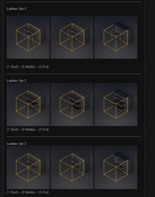 Sci-Fi Ladder Collection Rusty Version Low-poly 3D model_108