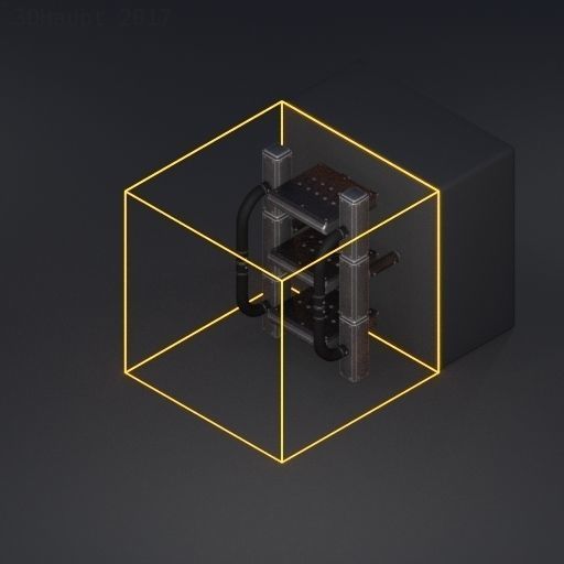 Sci-Fi Ladder Collection Rusty Version Low-poly 3D model_53