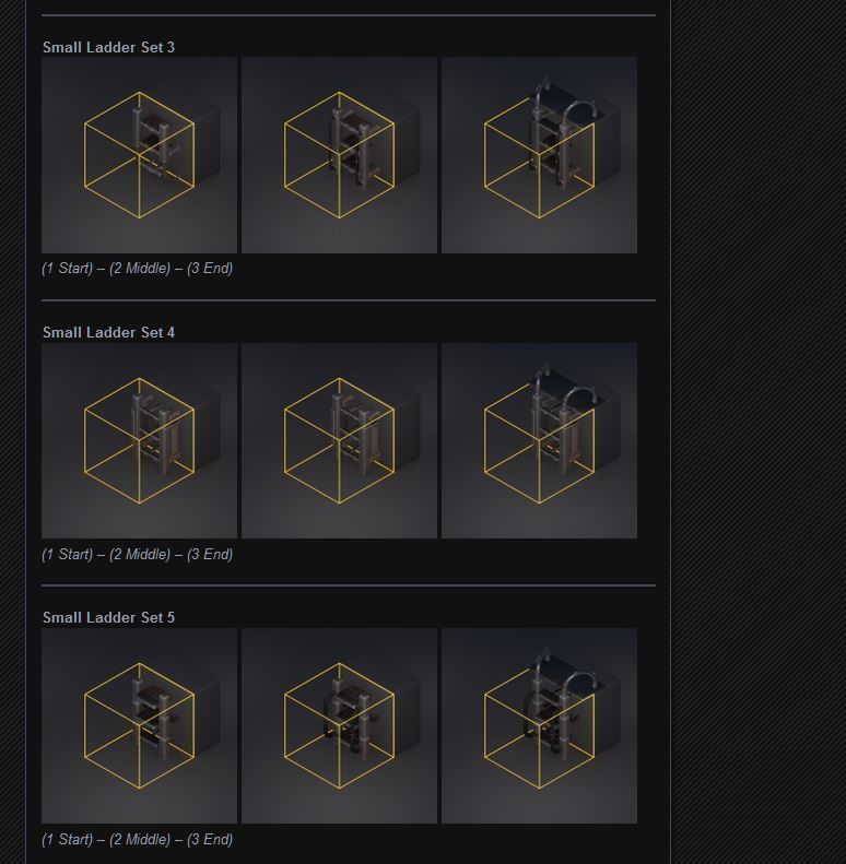 Sci-Fi Ladder Collection Rusty Version Low-poly 3D model_107