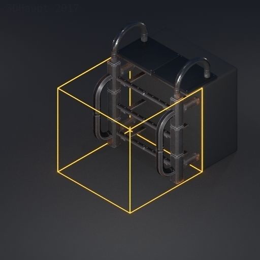 Sci-Fi Ladder Collection Rusty Version Low-poly 3D model_64